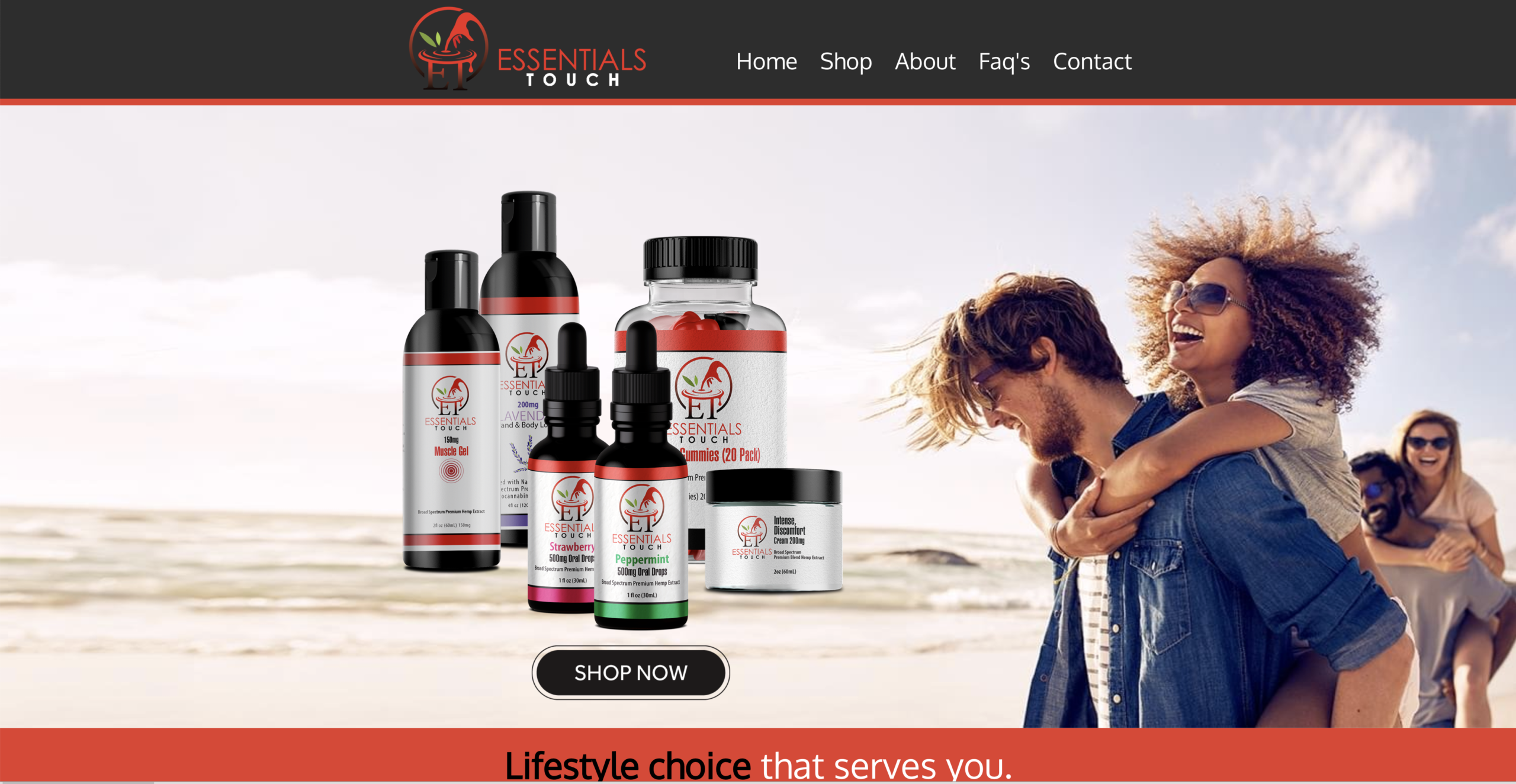 Essentials Touch Home Page