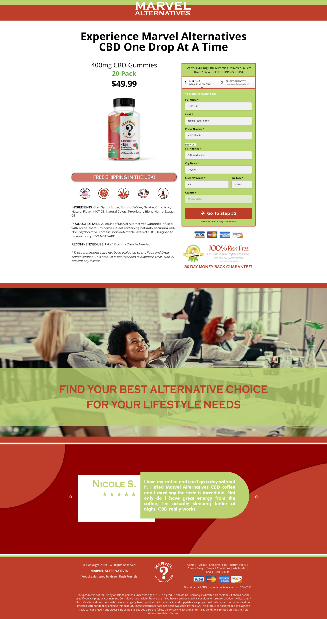 Marvel Alternatives Product Funnel