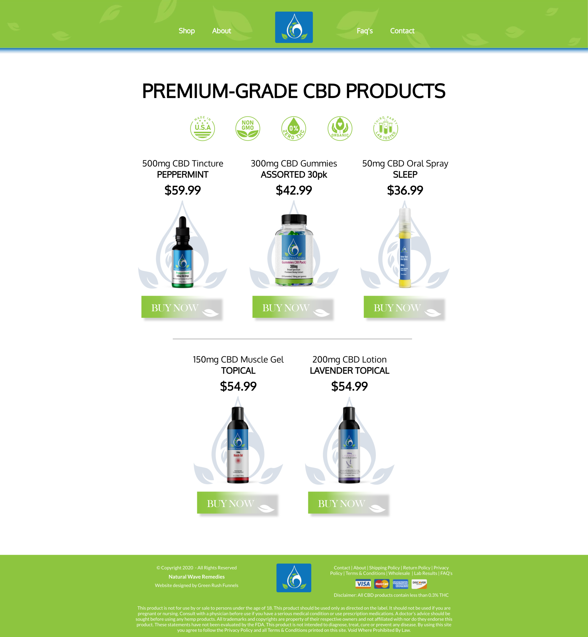 Natural Wave Remedies Shop Page